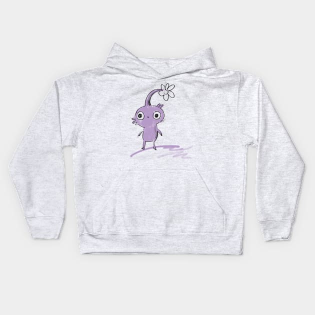 Purple Pikmin Kids Hoodie by Sophie Corrigan